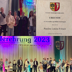 Sportlerehrung Stadt Friedrichshafen: RFV live in Ettenkirch mit Pauline Fritsch