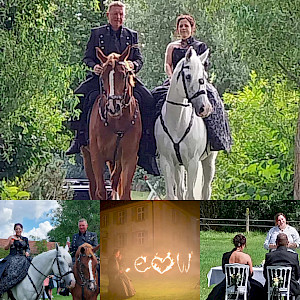 Wir gratulieren: Hochzeit unserer Caro&Wolfgang hoch zu Ross!